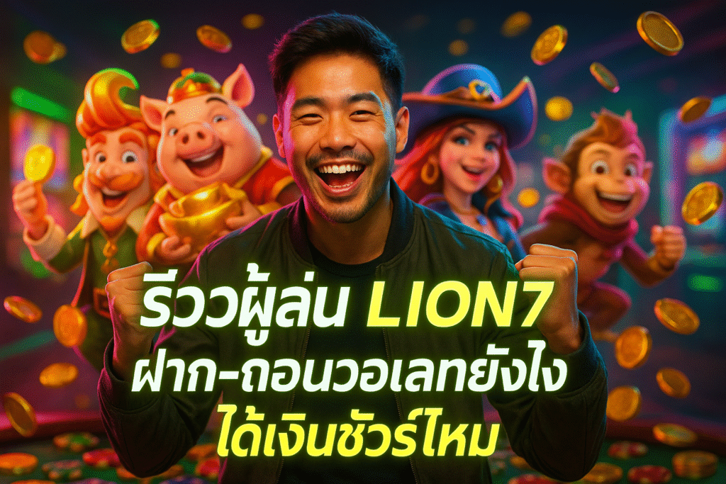 รีวิวผู้เล่น LION7 ฝาก-ถอนวอเลทยังไง ได้เงินชัวร์ไหม